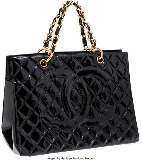 chanel quilting tote handbags|Chanel patent leather tote bag.